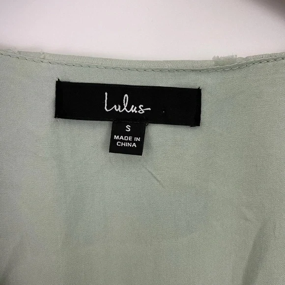 Lulu's Green Plunge Neck Bishop Sleeve Sundress - Picture 11 of 11